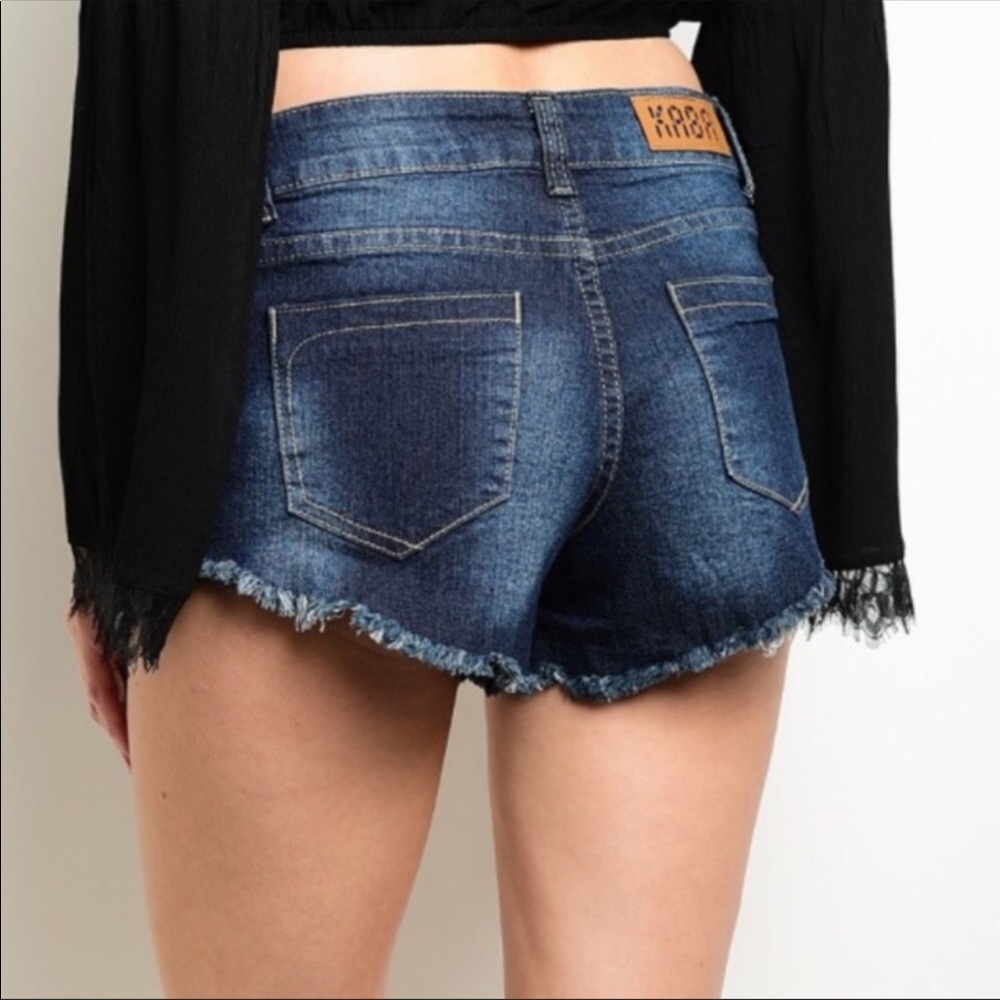 KABA Distressed Denim Cut-offs SIZE SMALL - Picture 2 of 3